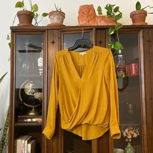 bleuh ciel Golden Wrap Blouse